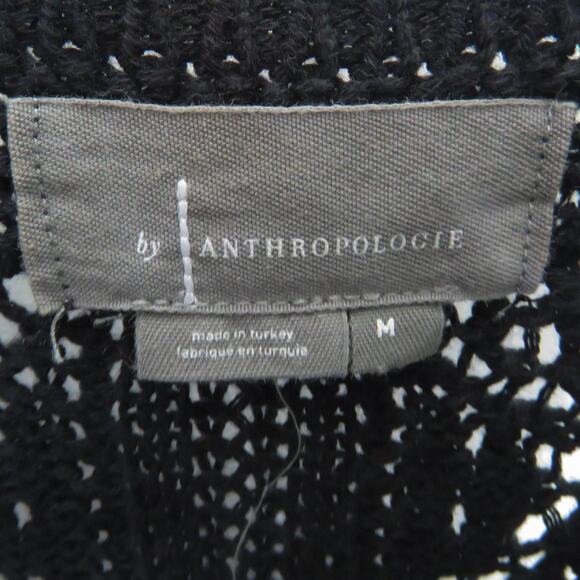 Anthropologie Black Crochet Mini Dress Black Sleeveless V-Neck Dress Medium - Picture 7 of 8